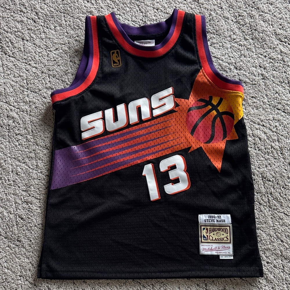Mitchell & Ness Kids Phoenix Suns Black Retro #13 Nash Jersey